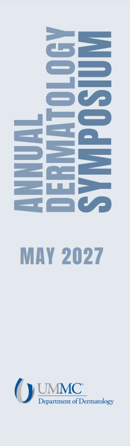 Annual Dermatology Symposium May 2027 UMMC Department of Dermatology logo.